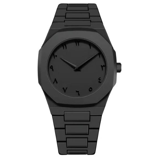 Black Arabic Numbers Aura Watch